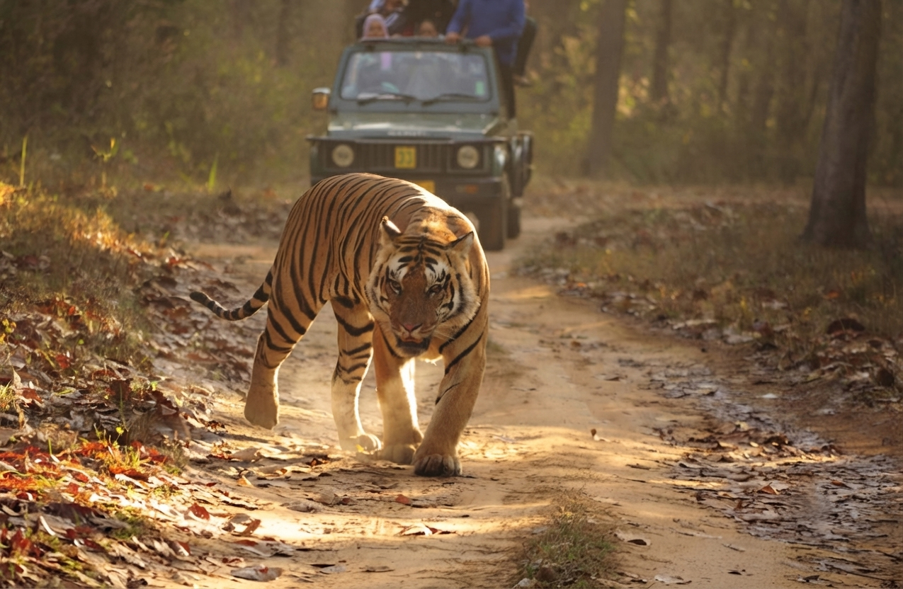 Tigre en el P-N- de Bandhavgarh